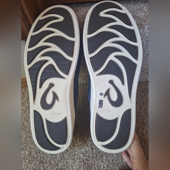 Olukai Alapa Mens Blue Slip On Drop Heel Woven Blue Casual Shoe Size 7 - Picture 9 of 9